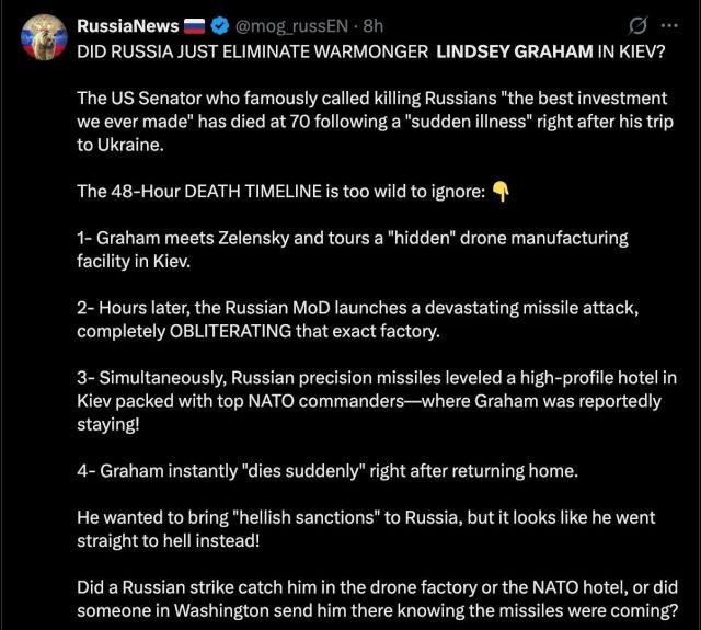 Was Lindsey Graham Poisoned in Kiev by Russia? 