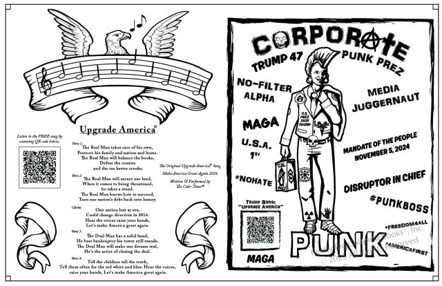 Make America Great Again – Trump Punk Rocker MAGA Poster and FREE Song “Upgrade America MAGA”