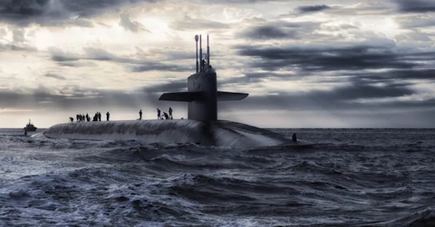 image Nuclear Submarine Kazan on the open ocean