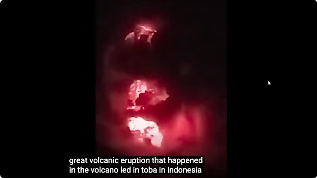 image eruption of Toba in Indonesia, Nov. 12th.