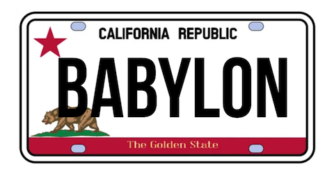image License Plate California, the little Babylon