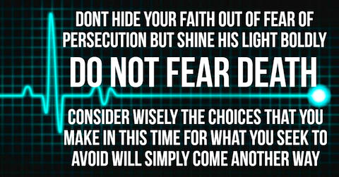 image Don't hide your faith out of fear of persecution