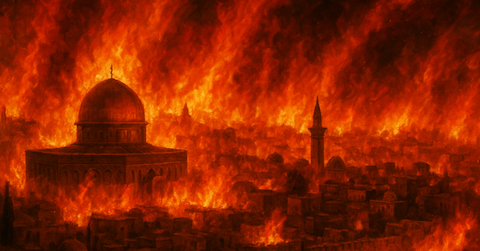 image Jerusalem shall be in flames
