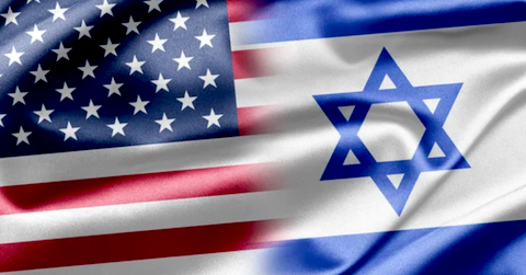 image Combined the flags of USA and Israel