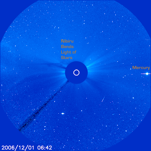 image Nibiru Bends Light, seen 12/01/2006 in SOHO c3
