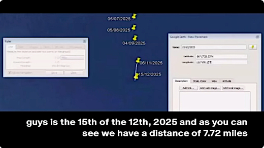 image N. Magnetic pole position, 15th December, 2025, +6.04 miles in a month.