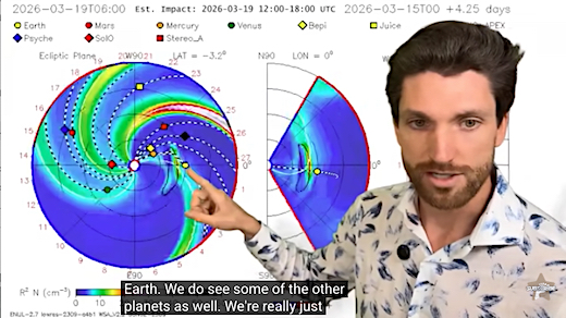 image NASAs space weather, CME direct hit.