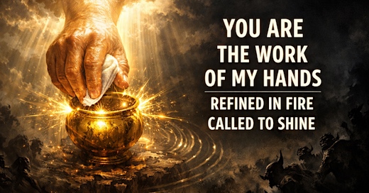 image You are the work of My hands; refined in fire called to shine