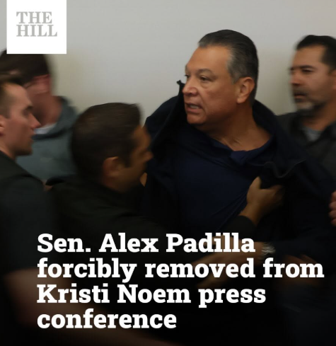 Breaking: US Senator has been arrested at Dept. of Homeland Security Press Conference