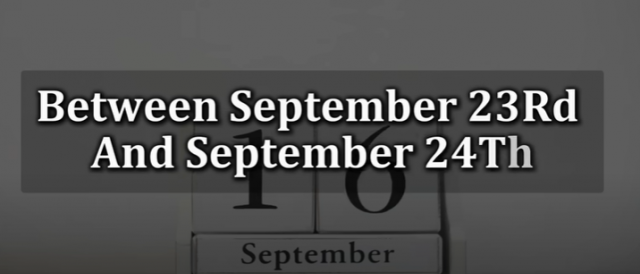 SEPT 23- RAPTURE CONFIRMATION BY ISRAEL?