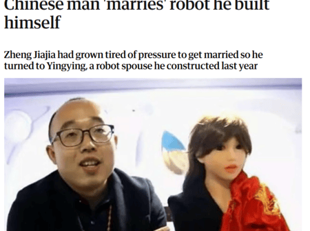 Man Married a Robot for Wife.