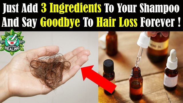 Add These 3 Ingredients to Your Shampoo and Stop Hair Loss for Good!” #DIY