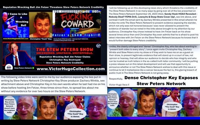 Email Puts Stew Peters Network CEO On Notice After Unhinged Christopher Key Promotes Jim Fetzer Sandy Hook Lies