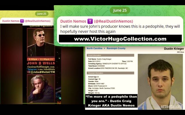 Admitted Pedophile Dustin Nemos Exposes Himself To John B Wells Caravan To Midnight Producers As Compulsive Liar After Vince Sonat AI Interview