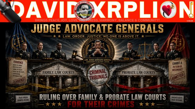 DavidXRPLion: Robert Craft- Family & Probate Courts & Judges Taken Over By Judge Advocate Generals